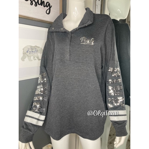 PINK Large HTF Bling Pullover - Picture 4 of 8